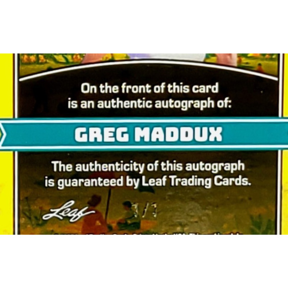 2025 Greg Maddux 1/1 Saturday in the Park Auto RARE Atlanta Braves HOF - Picture 2 of 3